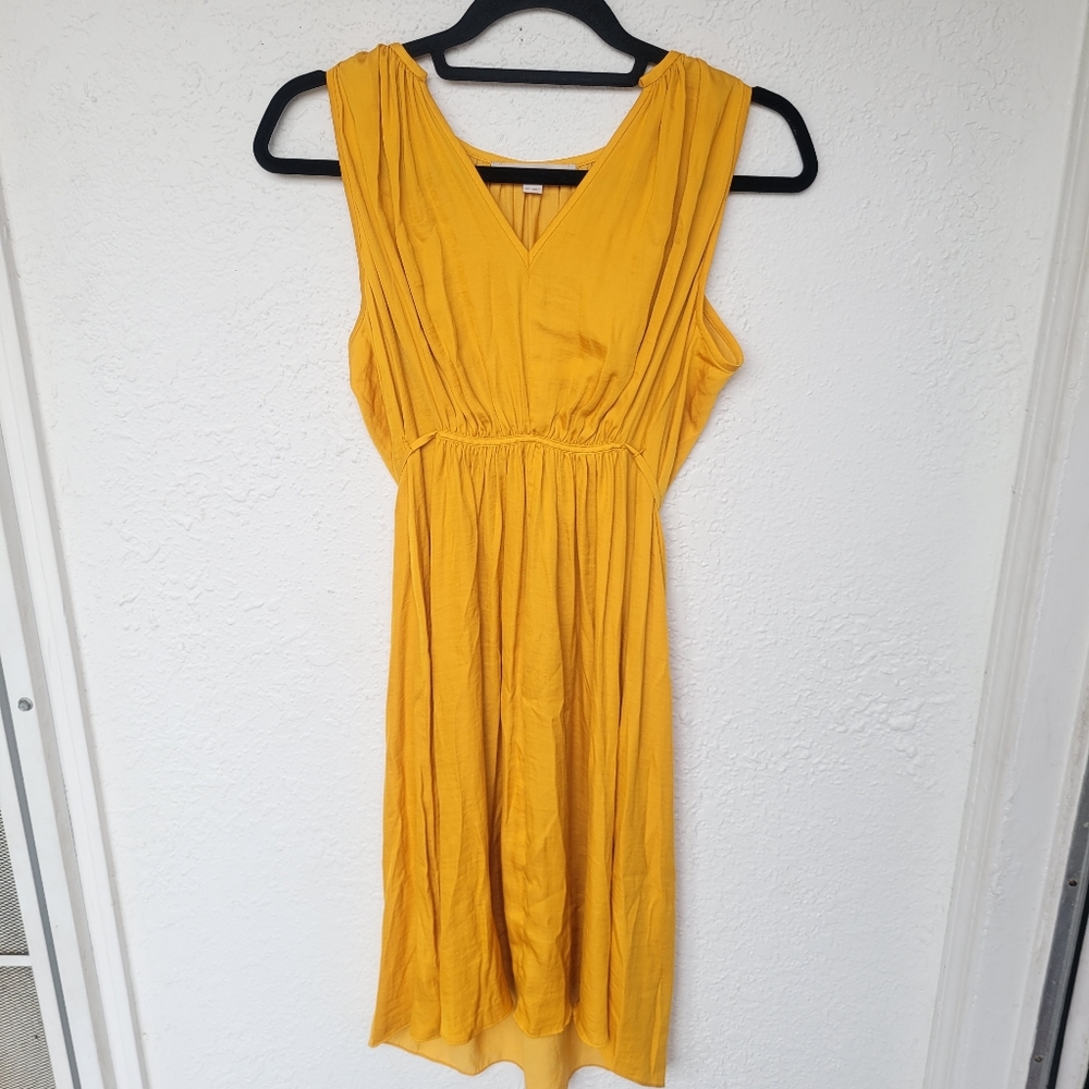 LOFT Yellow Midi Dress